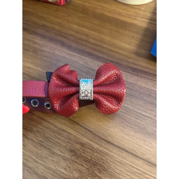 Nib-Bolzano- Exclusive Italian Designer Bolzano Leather Dog Pet Collar Small - Picture 8 of 9